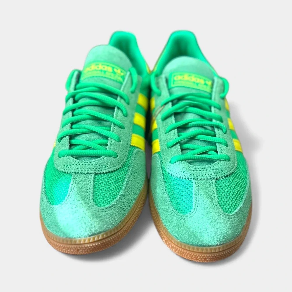 Adidas NWB Handball Spezial Green Yellow Suede Mens‎ Shoes GX0928 Size 10